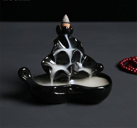 Black Sculpture Ceramic Incense Burner