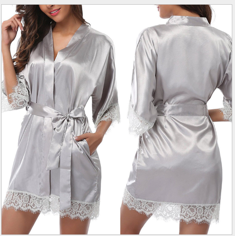 Sexy Silky Nightgown Robe