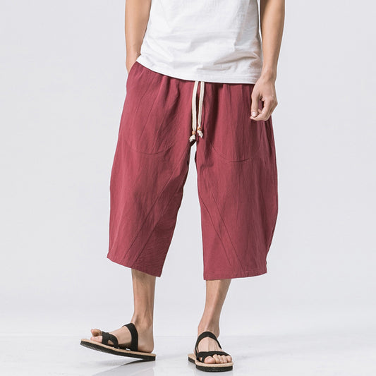 Chinese style cotton and harem pants