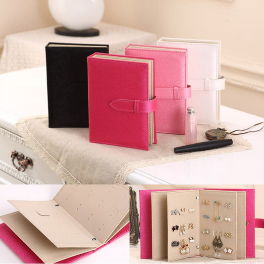 Jewelry Box Earring Book Portable Earrings Bag Storage Album Books Boxes Collection Jewelry Necklace Collect Organizer