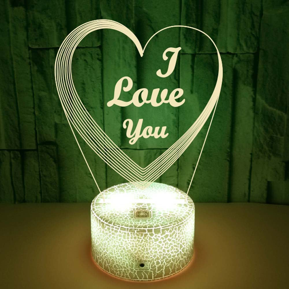 Creative Touch Remote Control Love LOVE 3D Table Lamp