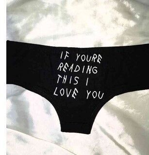Hot Love Letter Print Panties