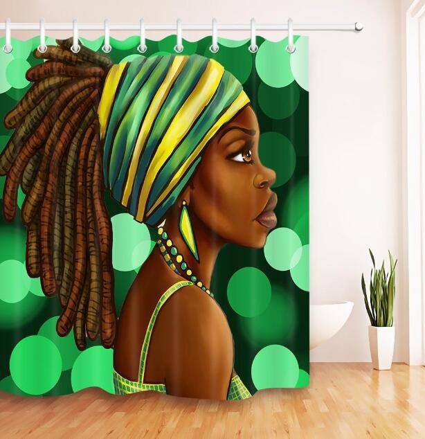 Modern Graffiti African and American Art Design Shower Curtains