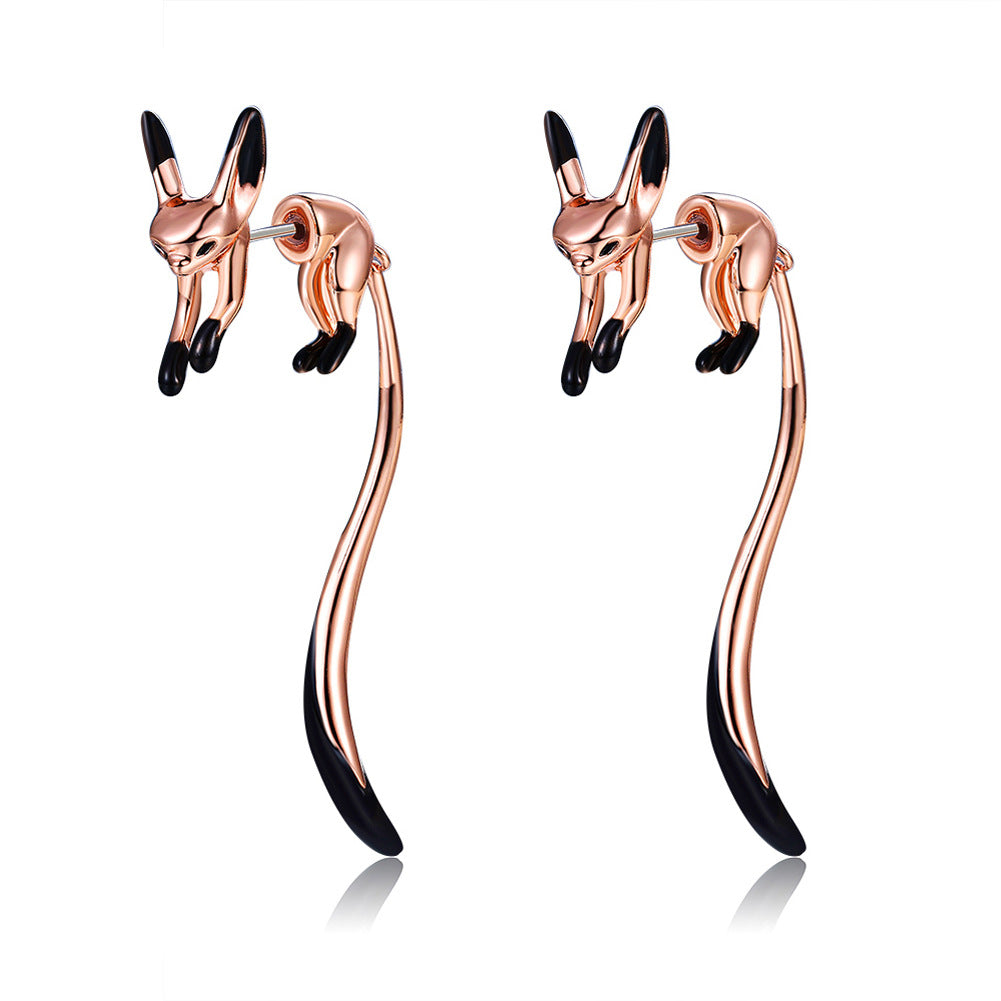 New Women's Fashion Big Cute Fox Earrings