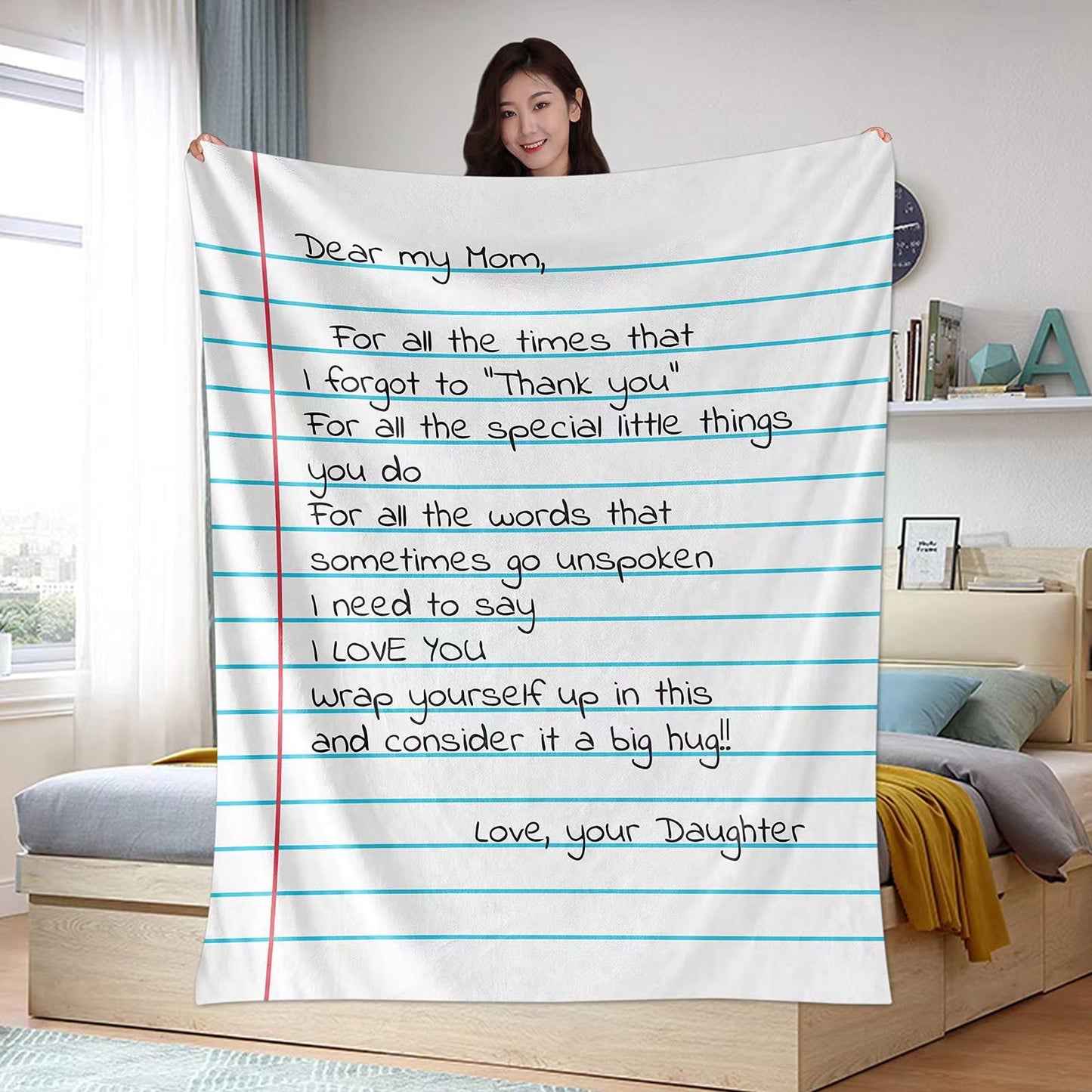 Modern Simple Family Letter Digital Printing Blanket