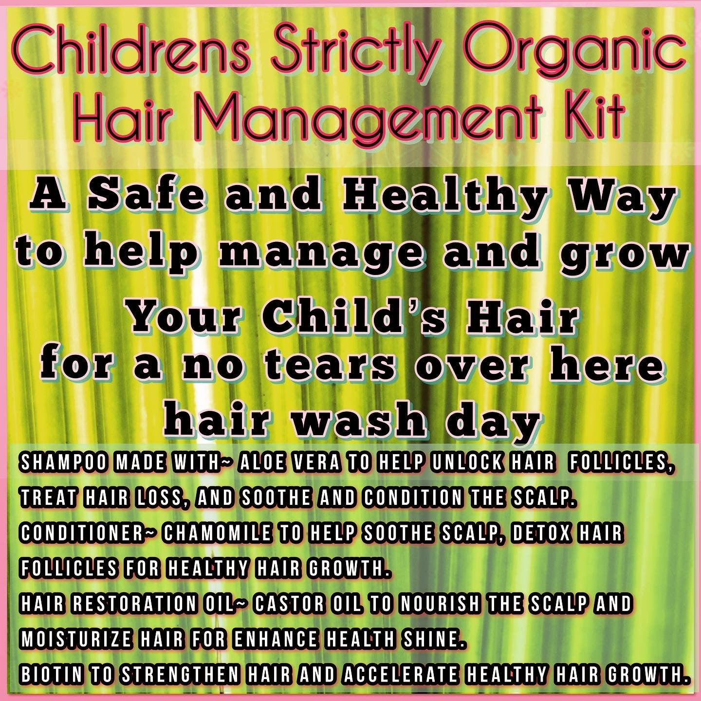 Grow Green Kids~ 3 step Hair Management Kit Hair Management Kit