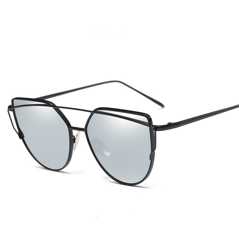 Female Vintage Thin Frame Color Lens Sunglasses
