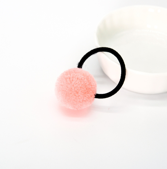 Candy Color Cotton Ball hair ring tie band
