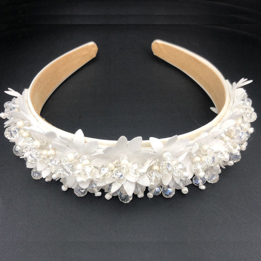 Comfortable non-slip bridal crystal headband