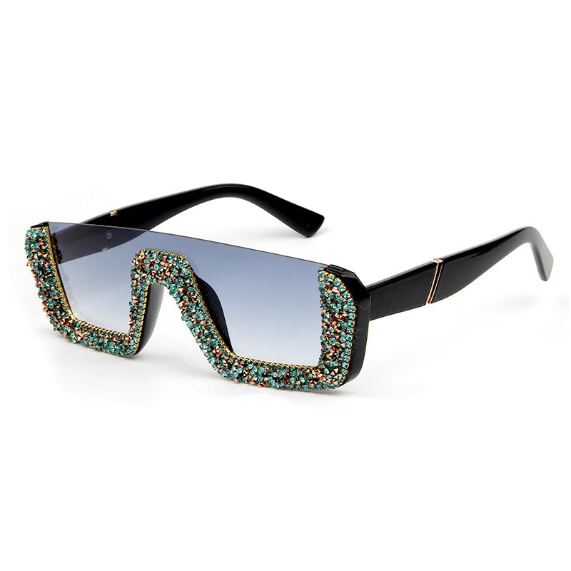 Rhinestone Square Sunglasses