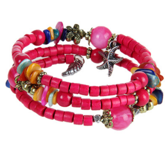Charming Lady of the Sea National Vintage Wooden Beads Bracelets