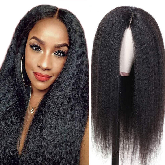 100% Human Hair Brazilian Kinky 8- 24 inches 13x4 Lace Front Wig