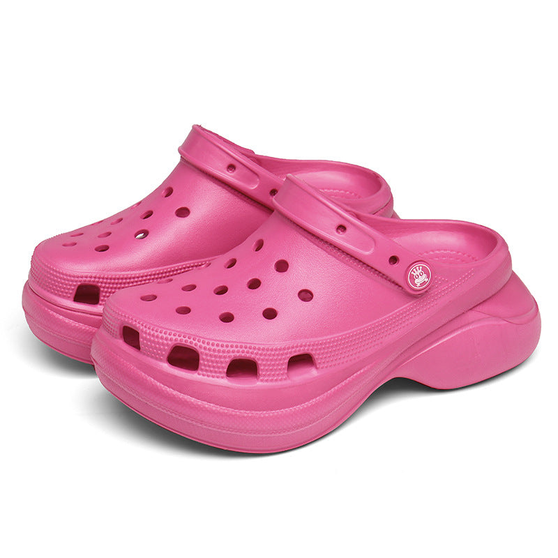Comfortable Candy Color Thick-soled Croc Style Shoes