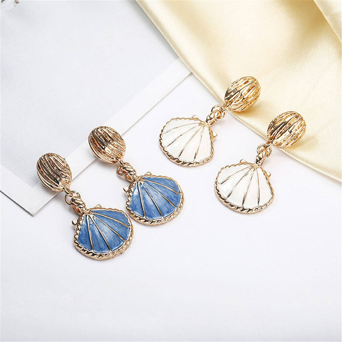 Gold Plated Sea Shell Earrings