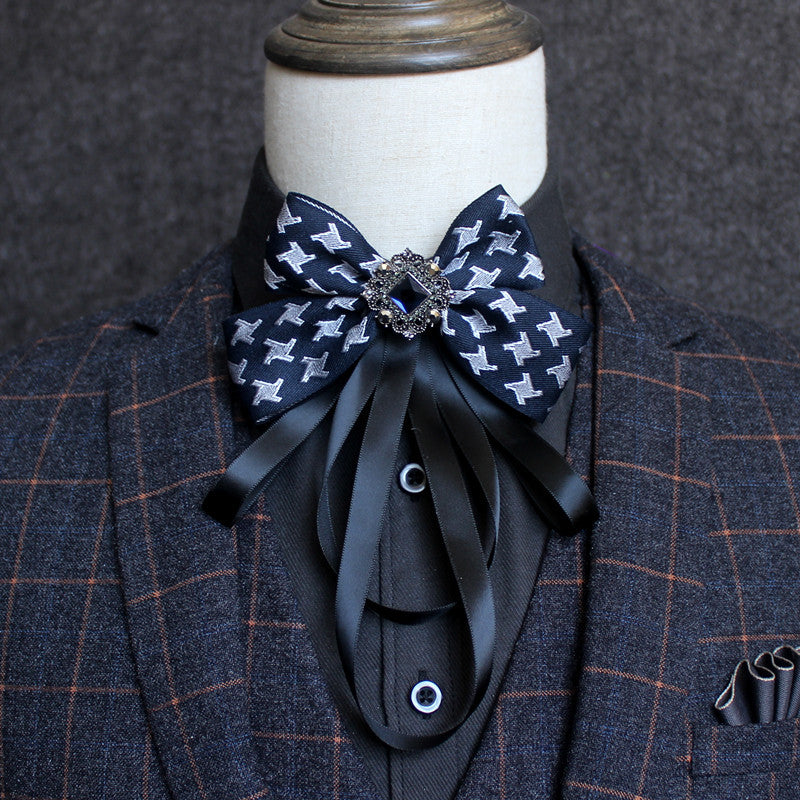 Men's Elegant British Flower Style Bow Tie