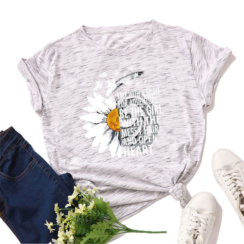Lady’s Sunflower Short-sleeved T-shirt
