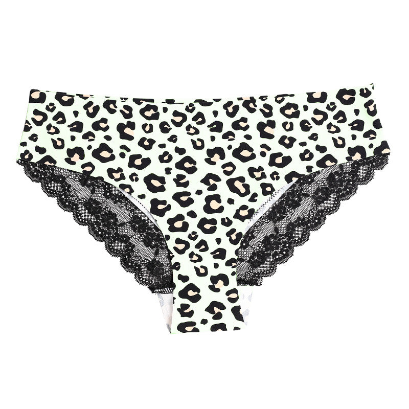 Ladies Lace Leopard Print Underwear Without Trace