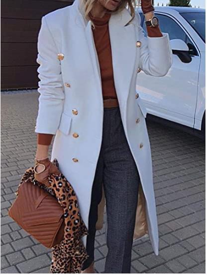 Lady’s Exquisite Casual Mid-length Woolen Women's Coat