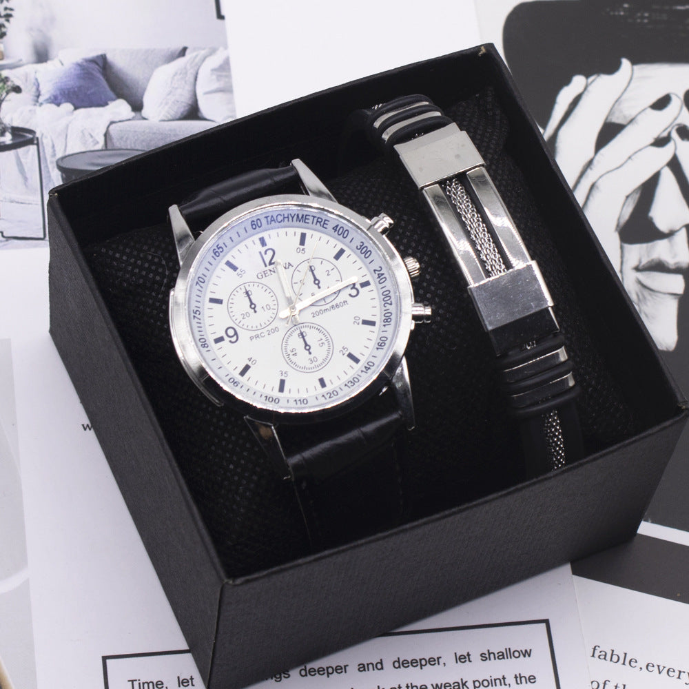 New Men’s Wrist Watch and Bracelet Gift Set