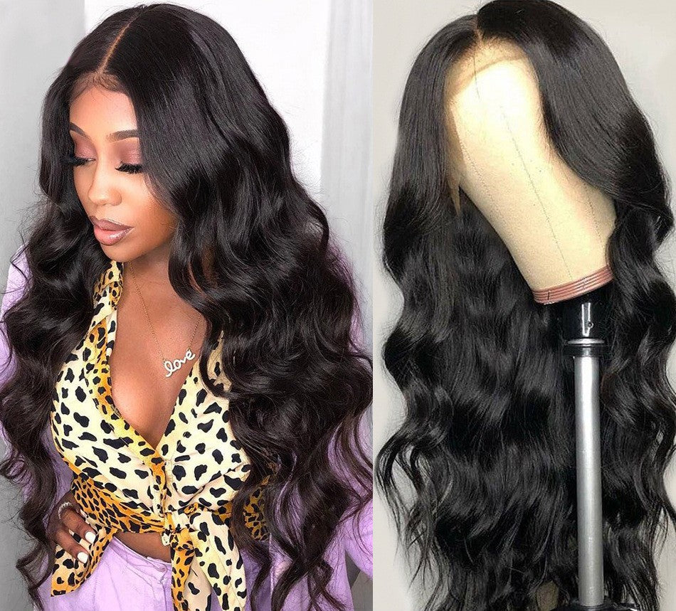 10”- 26” Glue-less Body Wave Lace Front Human Hair Wigs