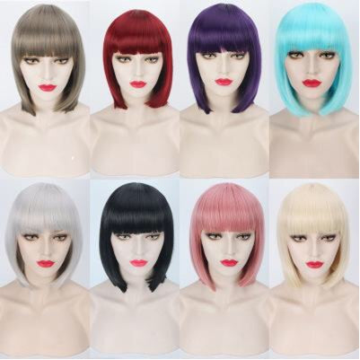 Bang Style  Blunt Cut Anime Cos Wig